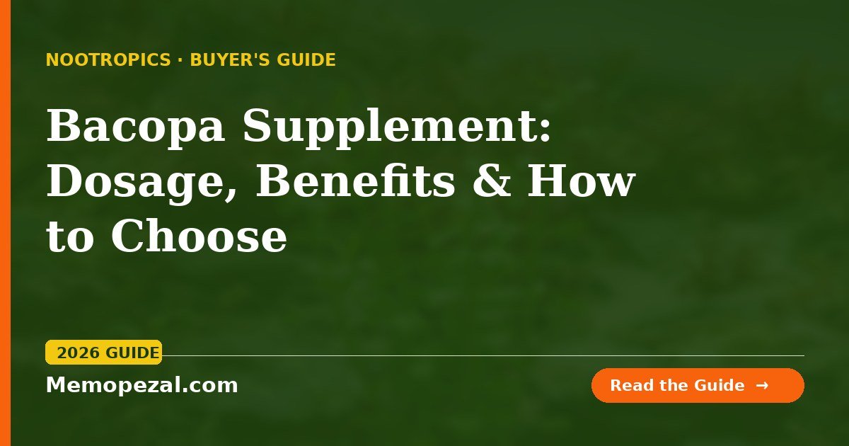 Bacopa supplement — bacopa monnieri extract capsules and the brahmi plant for memory support