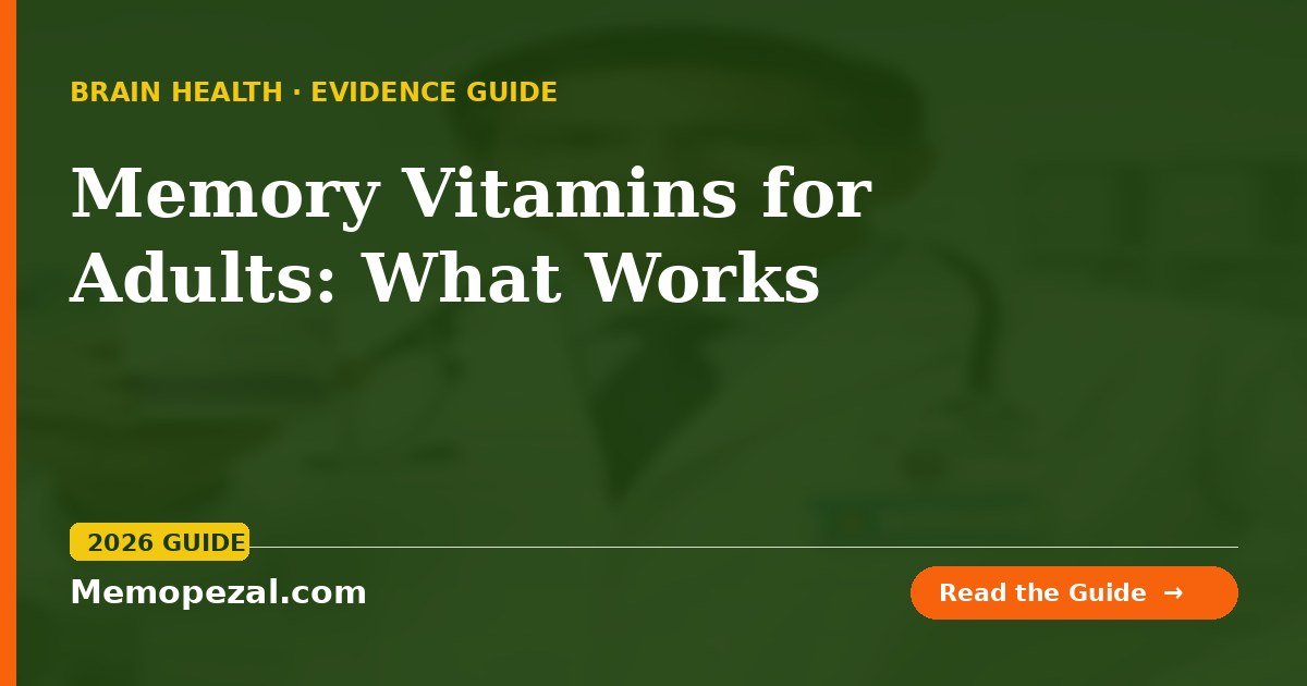 Memory vitamins for adults — B12, folate, vitamin D and omega-3 supplements for brain health